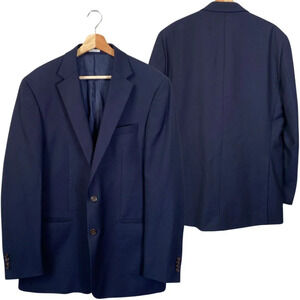 Joseph Abboud Heritage Wool Sport Coat Dinner Jacket Blazer Mens 42L Navy Career